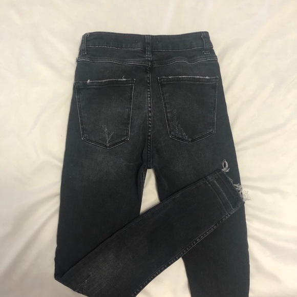 black zara distressed skinny jeans - Picture 2 of 3
